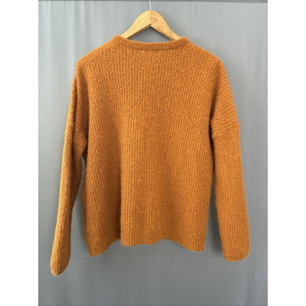 Madewell Bellaire Alpaca Blend Cardigan Sweater Small Golden Pecan Quiet Luxury - Picture 3 of 8